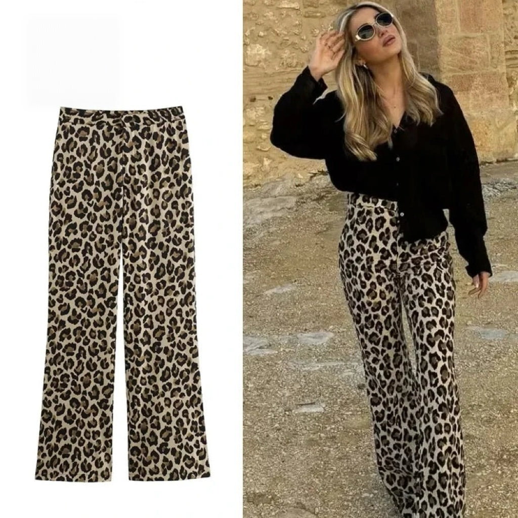 LEONA® | Pantalones con estampado de leopardo